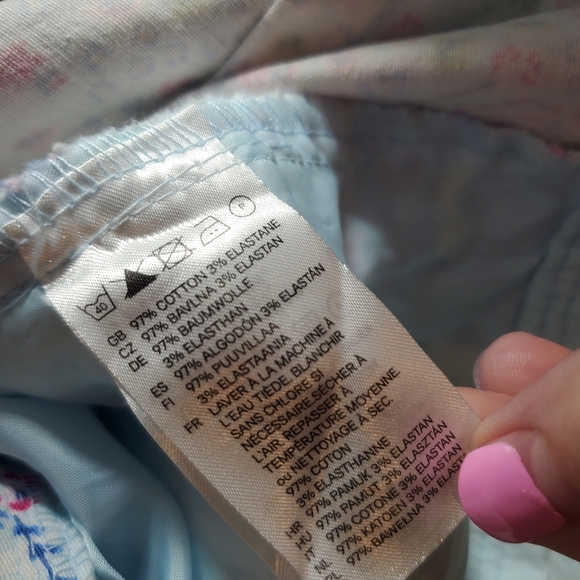 NWT Divided by H&M Light Blue Floral Front Zip Mini Skirt size 10 - Picture 12 of 15